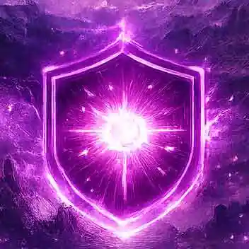 Glowing purple magical energy shield representing Shadow Energy, symbolizing mystery, illusion, hidden power, strength, and ancient secrets in The SSUULL Universe.